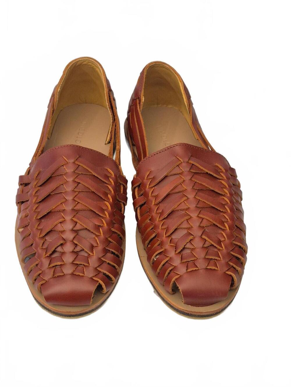 Nisolo Women’s Huarache Leather Sandals Brandy Brown Size 8 Nwot – Beautiful
